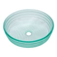 thumbnail image 6 of Clear Round Flat Bottom Embossed Glass Vessel Sink, 6 of 6
