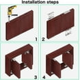 thumbnail image 3 of 4pcs Stainless Steel Pivot Hinges, 360 Degree Concealed Door Pivot Swivel Hinges, 3 of 3