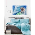 thumbnail image 3 of Surfing Pug Painting Print on Wrapped Canvas, 3 of 6