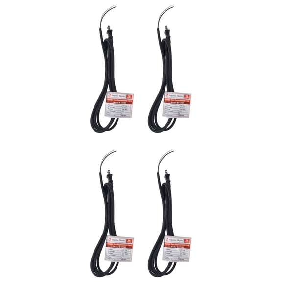 Superior Electric EC182 9 Feet 18 AWG SJO 2 Wire 125 Volt Electrical Cord (Red) (4-Pack)