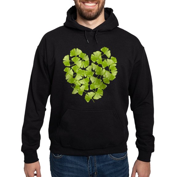 CafePress - Ginkgo Leaf Heart Hoodie (Dark) - Pullover Hoodie, Classic, Comfortable Hooded Sweatshirt