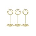 thumbnail image 1 of 3PCS Gold Table Number Holders - Elegant Place Card Stands for Office, Birthdays & Restaurants - Reusable Memo & Photo Holders - Simple Yet Delicate Display Stands, 1 of 6