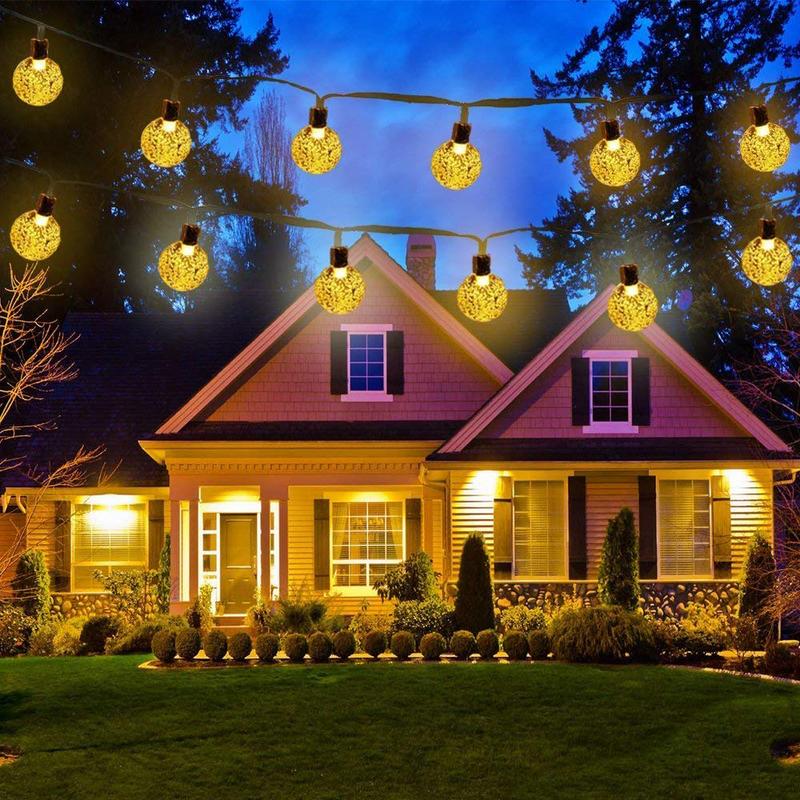 Solite Solar String Lights,Waterproof 30 LED Crystal Globe String