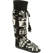 MUK LUKS Women's Mishka Tall Knit Boots with Side Button Detail