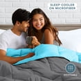 thumbnail image 6 of Bare Home 1800 Collection Reversible Down Alternative Comforter, All-Season, Queen, Gray/Aqua, 6 of 10