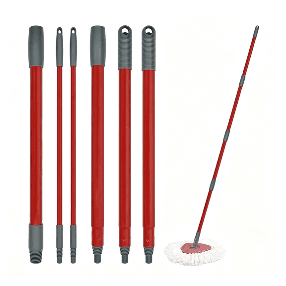 ACDANC Mop Handle for Spin Mop Replacement Handle, 4 Section 30" to 58" Mop Handles for Spin Mop & H2Pro Flat Mop, Mop Pole for Mop