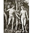 thumbnail image 2 of Durer, Albrecht 15x18 White Modern Wood Framed Museum Art Print Titled - Adam And Eve, 2 of 4