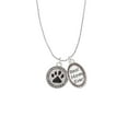 thumbnail image 2 of Delight Jewelry Silvertone Black Paw in Rope Border Best Mom Ever Charm Necklace, 2 of 4