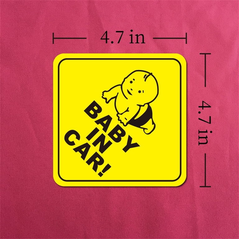 Car Sticker Baby On Board 2 Pack - Suction Cup Warning Signs