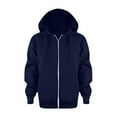 thumbnail image 4 of Tiijoy Big Girls Zip up Hoodie Jacket Solid Unisex Kids Hooded Sweatshirt, Sizes 7-8, 4 of 5