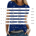 thumbnail image 3 of MEICHEN Women's Shirt T Shirt Glitter Shirt Fashion Starry Summer Shirt Round Neck Short Sleeve Top Outfit, 3 of 9