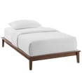 thumbnail image 2 of Modway Lodge Twin Modern Solid Wood Platform Bed Frame in Cappuccino, 2 of 6