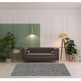 thumbnail image 2 of HomeRoots 511567 5 x 8 ft. Blue Brown & Orange Wool Geometric Hand Tufted Handmade Stain Resistant Rectangle Area Rug, 2 of 5