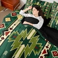 thumbnail image 4 of Homewish Ancient Bohemain Aztec 7-Piece Twin Bedding Sets,Rustic Western Tribal Bedding Comforter Set,Green Beige Sheet Sets For Kids,Luxury Bedroom Decor Reversible, 4 of 8