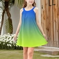 thumbnail image 4 of Ashirexll Girls Summer Dress, Girls Dresses Size 10-12, Children Fashion Casual Slip Dress Gradient Color Sleeveless Camisole Summer Dress, 4 of 7