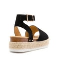 thumbnail image 3 of Women's Comfort Elastic Ankle Strap Shoes Espadrilles Wedge Sandals&nbsp;, 3 of 5