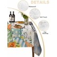 thumbnail image 2 of Happy Easter Table Cloth, Waterproof Tablecloth for Rectangle Tables, Spring Bunny Easter Eggs Floral Beige Burlap Reusable Washable Fabric Table Cover for Restaurant Kitchen Dining Tables 60"x120", 2 of 9