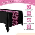 thumbnail image 4 of EP Leopard Print Tablecloth 54 x 108'' Leopard Plastic Table Cover Disposable Safari Animal Cheetah Print Party Decorations for Baby Shower Wedding Birthday Party Favors (Pink Black,3 Pcs), 4 of 12
