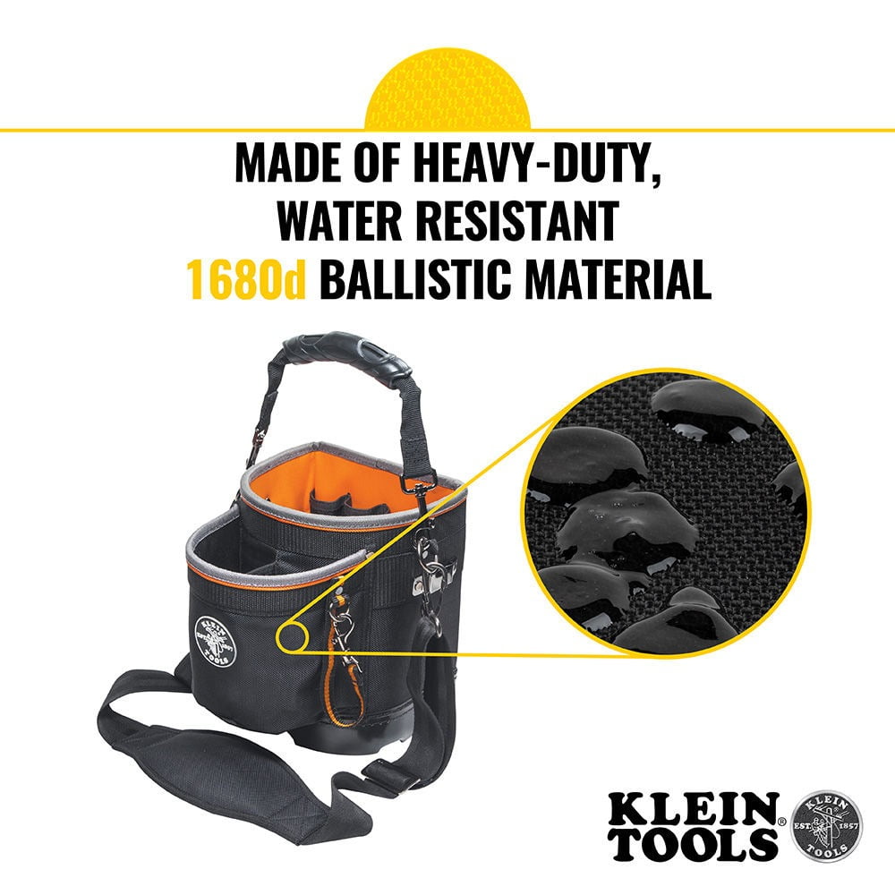 Klein Tools 55419SP-14 Black & Orange Tradesman Pro 14 Pocket Shoulder Pouch