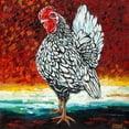 thumbnail image 2 of Vitaletti, Carolee 12x12 Gold Ornate Wood Framed with Double Matting Museum Art Print Titled - Fancy Chicken II, 2 of 4