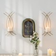 thumbnail image 3 of Juego de 2 Apliques de Pared AimtoHome en Metal Dorado para Velas, 3 of 5