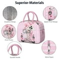 thumbnail image 4 of Pink Lunch Bag for Women Reusable Insulated Lunch Bags, Leakproof Cooler Food Lunch Tote Bag, Large Capacity Cute Lunch Box for Work School Travel Picnic, 4 of 7