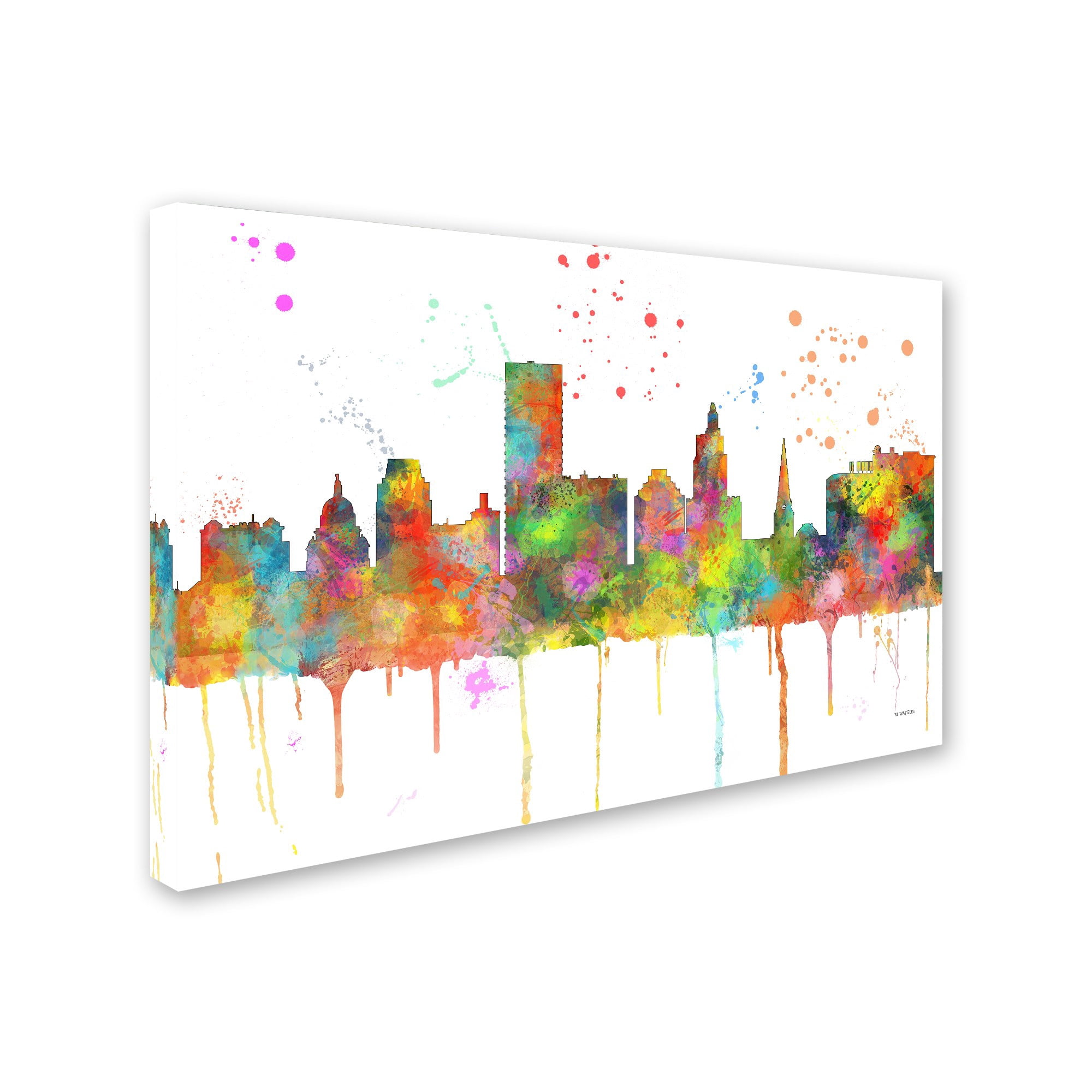 Trademark Fine Art "Providence RI Skyline Mclr-1" Canvas Art by Marlene Watson