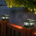 thumbnail image 5 of Solar Fence Post Lights,Solar Post Cap Lights 2 Color Modes 10 LEDs Solar Caps for Deck Posts Vinyl Fence Post Solar Lights in Garden Decor, Fence Post, Deck Post, 5 of 5