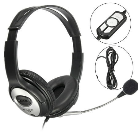 OVLENG USB Headset Computer Headset with Microphone Noise Cancelling, Lightweight PC Headset Wired Headphones, Business Headset for Skype, Webinar, Phone, Call