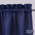 thumbnail image 5 of Shininglove Kitchen Curtain Set Light Filtering Bathroom Window Treatment, 30" x 45"+15", Navy Blue, Set of 3, 5 of 6