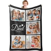 Personalized Christmas Birthday Gifts for Mom from Daughter Son Kids Custom Throw Picture Blanket Customized Blanket with Photos for Women, Grandma, Mother in Law 40"X50"