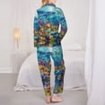 thumbnail image 3 of Pajama Sets for Women 2 Pcs, Sea World Button Down Long Sleeve Sleepwear Lounge PJ Sets, 3 of 6