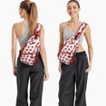 thumbnail image 4 of Sac Bandoulière à Imprimé de Baies Rouges Sucrées pour Voyage et Activités de Plein Air, Sac à Dos à Bandoulière Léger et Tendance avec Rangement à Étages pour Essentiels, 4 of 6