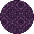 thumbnail image 1 of Ahgly Company Machine Washable Indoor Round Transitional Deep Purple Area Rugs, 4' Round, 1 of 7