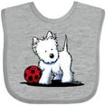 thumbnail image 3 of Inktastic Westie with Ball Boys or Girls Baby Bib, 3 of 4