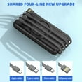 thumbnail image 3 of 10000mAh Wireless Power Bank, Phone Portable Charger in 4 Cable External Battery Pack Charging, Black, 3 of 11