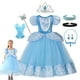 thumbnail image 2 of Disfraz de Cenicienta de Disney, ropa infantil para niñas, vestido de baile, vestidos de princesa para Halloween, fiesta de cumpleaños, trajes 7-8T (etiqueta 140) Gao Jinjia LED, 2 of 2