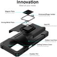 thumbnail image 6 of Military Grade All-In-One Ring Stand Card Case for Motorola Moto G Play 2024 - Black, 6 of 6