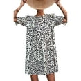thumbnail image 2 of Gvmfive Women Summer Leopard Print Short Sleeve Ruffled Mini Dress, 2 of 4