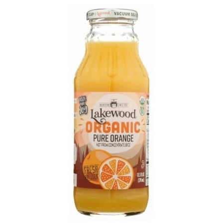 Lakewood Organic Pure Fruit Juice Orange 12.5 fl oz Pack of 3