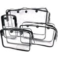 thumbnail image 1 of Bolsa de almacenamiento de maquillaje AA BADBABY transparente de PVC impermeable, paquete de 4 unidades, 1 of 7