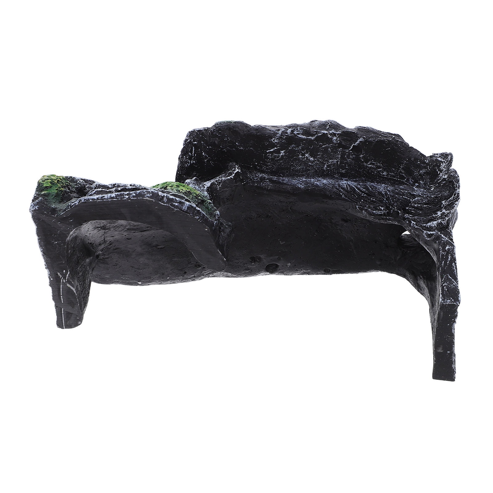 LITINKIMI Resin Floating Turtle Platform with Natural Plants for Aquarium Basking and Cozy Hiding Spot