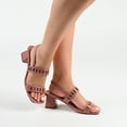 thumbnail image 4 of Journee Collection Womens Ismay Laser Cut Sling Back Block Heel Sandals, 4 of 7
