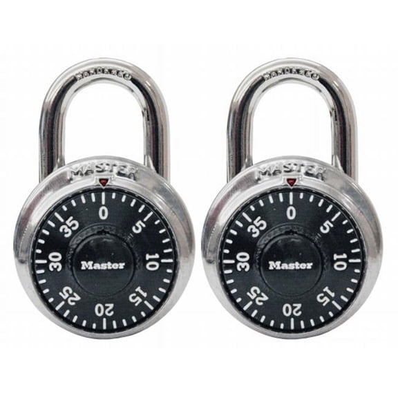 Master Lock 2 Pack Black Combination Padlocks Combination Padlocks - Black