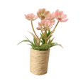 thumbnail image 2 of Adorno de bonsái en miniatura a escala 1/12, simulación de flores en macetas en miniatura Rosa, 2 of 9