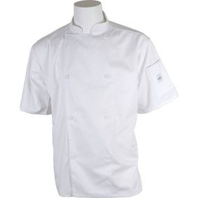 Mercer Genesis Cutlery Short-Sleeved Chef Jacket (White) | 4XL
