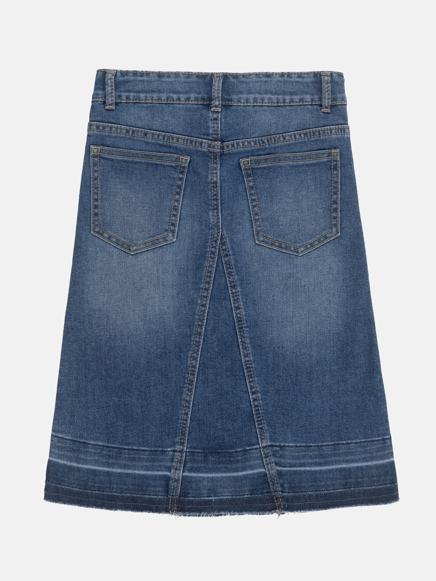 Wonder Nation Girls Denim Midi Skirt, Sizes 4-18