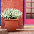thumbnail image 6 of ZOELNIC 8 Bundles Artificial Fake Flowers UV Resistant Shrubs Plants for Indoor Outside Hanging Plants Garden Porch Window Box Home Wedding Farmhouse Decor White, 6 of 8