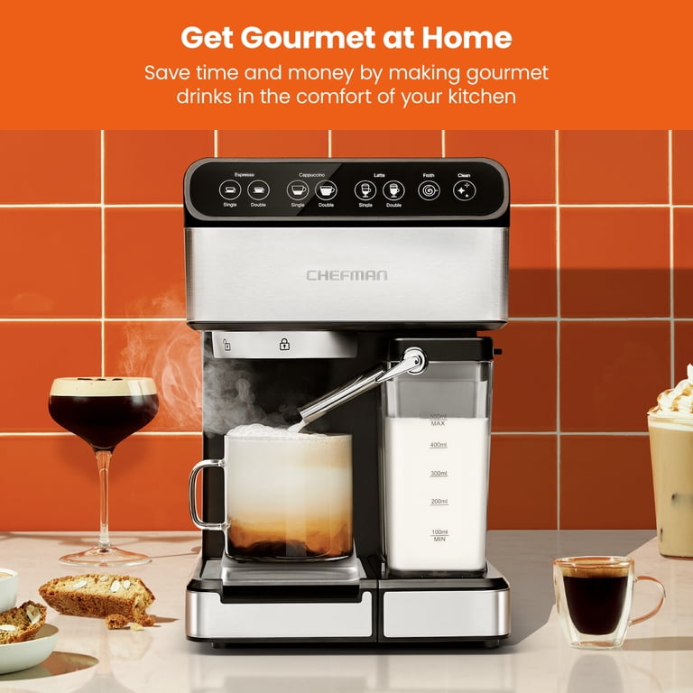 Chefman Barista Express 6-in-1 Digital Espresso Machine w/ Milk