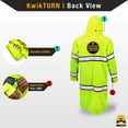 thumbnail image 2 of KwikSafety (Charlotte, NC) TORRENT Class 3 Safety Trench Coat | High Visibility Waterproof Windproof Safety Rain Jacket | Hi Vis Reflective ANSI Work Wear | Rain Gear Hideaway Hood Carry Bag | Small, 2 of 6